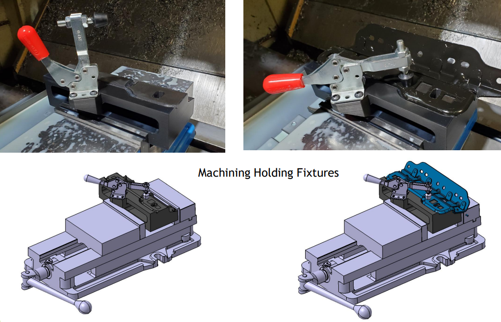 CNC machining fixture design and manufactured tooling